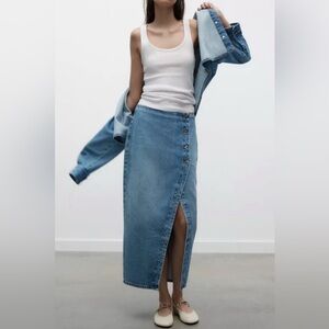 Zara Blue Denim Skirt